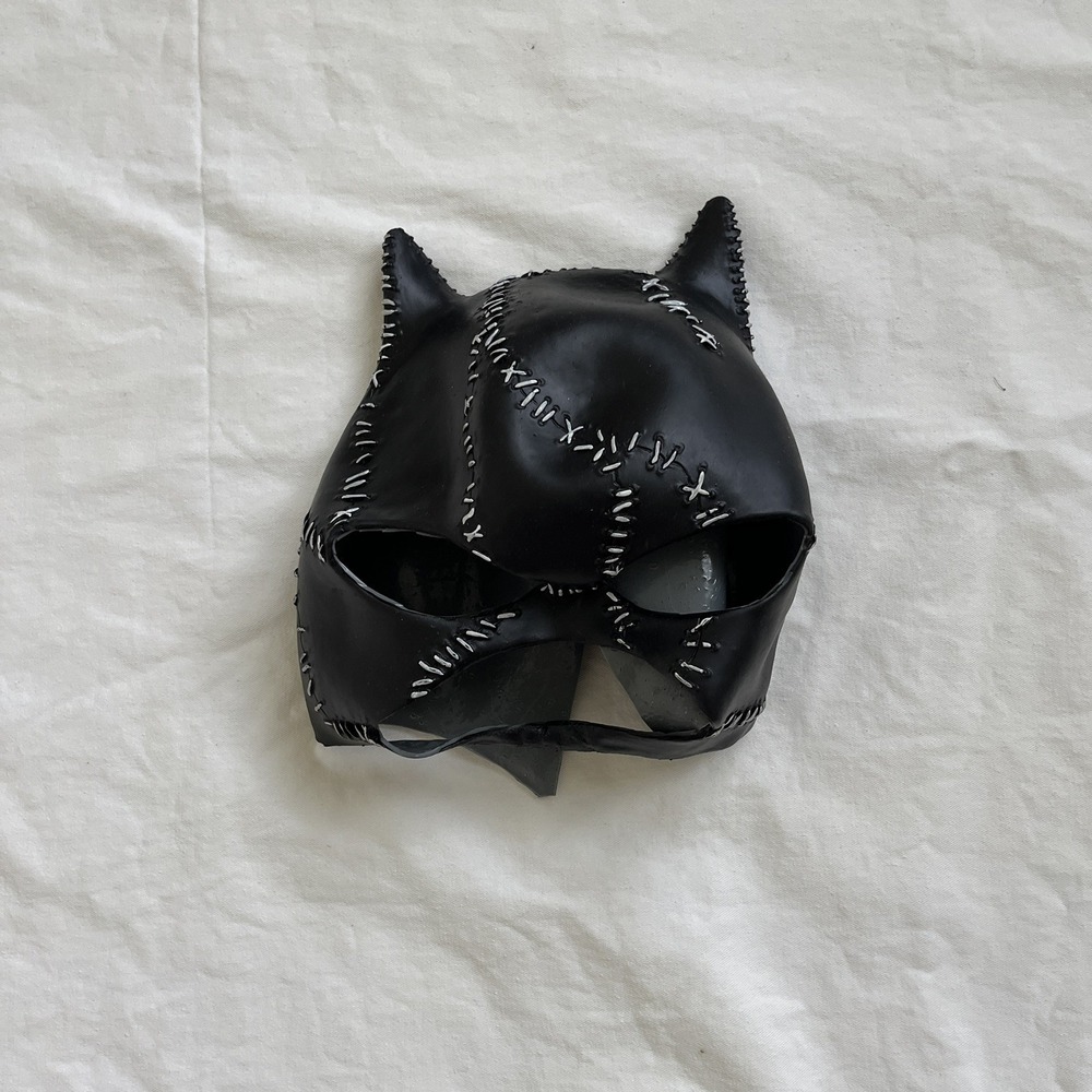 1992 Batman Returns Catwoman Rubber Mask Michelle Pfeiffer Cat Vintage Cosplay